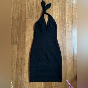 Cache Black Halter stop Dress Size 2